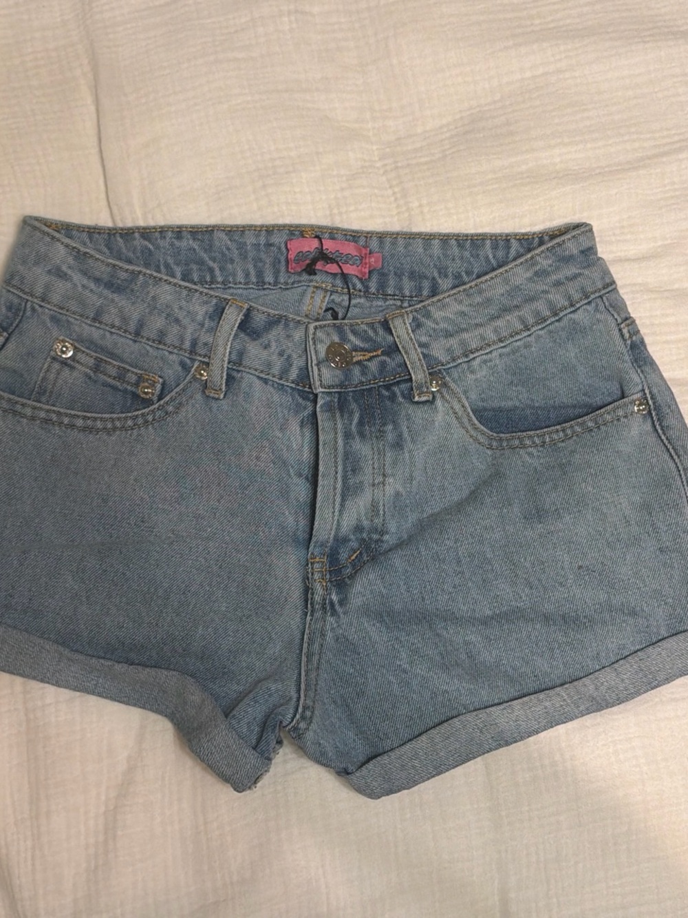 EDIKTED Light Blue Denim Women's Shorts